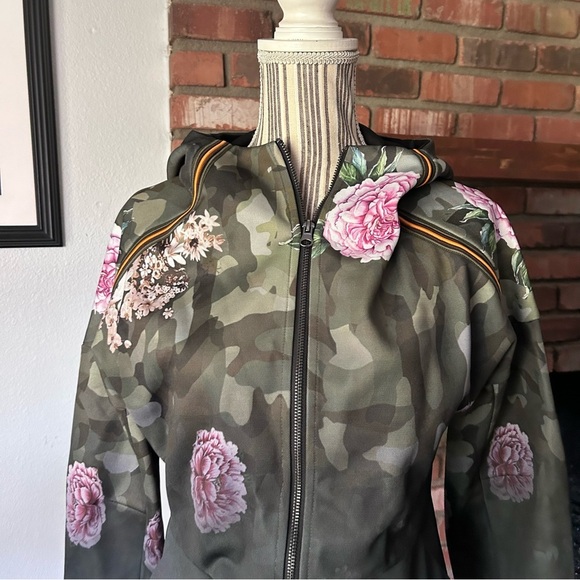 Desigual Angee Floral Hooded Zip Up Sweatshirt Sz XS - Picture 6 of 12